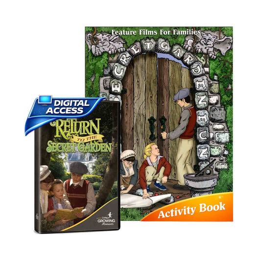 DVD and activity book set featuring 'Return to the Secret Garden' with digital access label.